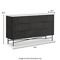 Milo Mango & Marble 6 Drawer Chest dimensions