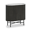 Milo Black Fluted Mini Sideboard from Roseland Furniture