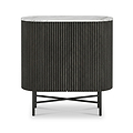 Milo Mango & Marble Black Fluted Mini Sideboard
