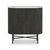 Milo Mango & Marble Black Fluted Mini Sideboard