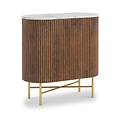 Milo Walnut Fluted Mini Sideboard from Roseland Furniture