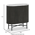 Milo Mango & Marble Fluted Mini Sideboard