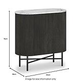Milo Mango & Marble Fluted Mini Sideboard