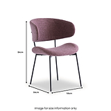 Monte Carlo Rose Pink Dining Chair from Roseland Furniture