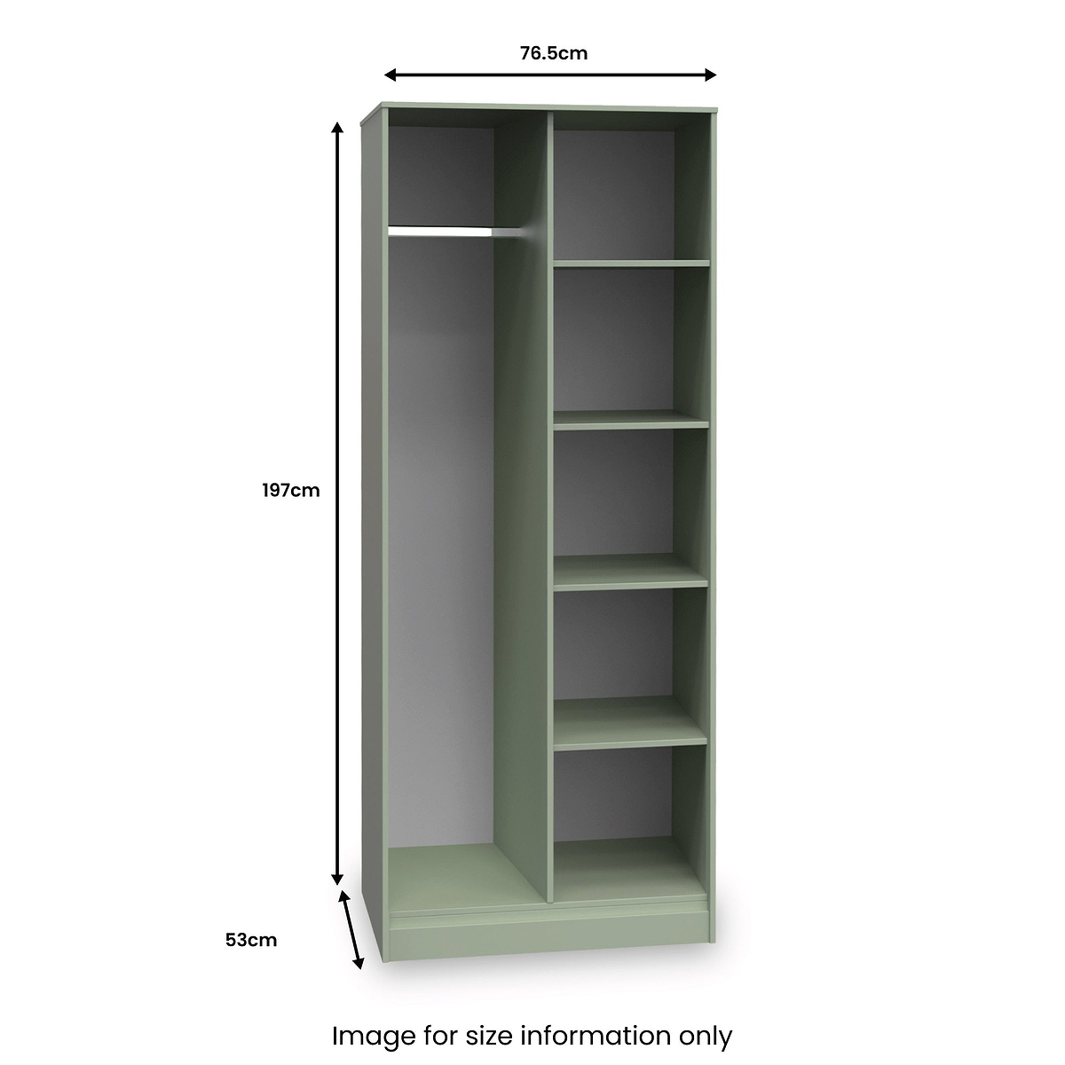 Moreno Olive Open Shelf Unit from Roseland