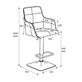 Morwyn Faux Suede Bar Stool dimensions