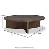 Mylor Oak Large Round Coffee Table dimensions