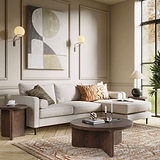 Mylor Oak Round Coffee Table from Roseland Furniture