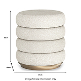 Mylor Oak Upholstered Foot Stool from Roseland Furniture