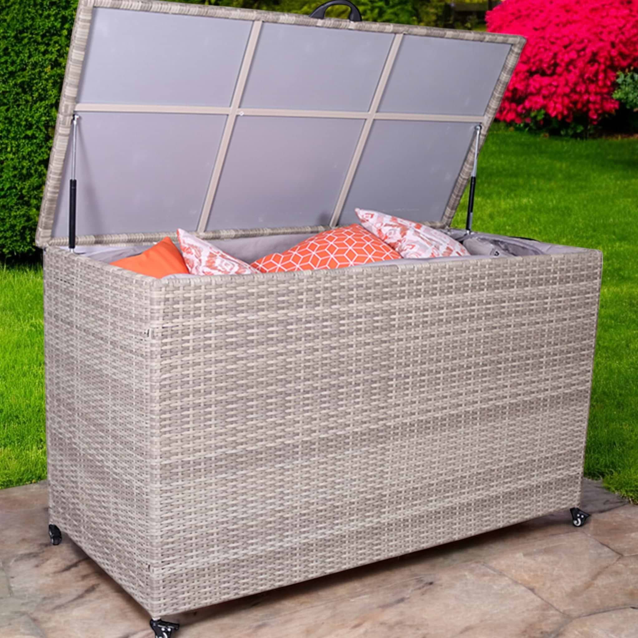 Natural Weave 826L Cushion Storage Box with Gas Lift | Roseland