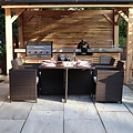 Vada 4 Seat Rattan Cube Set Brown from Roseland Furniture