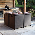 Vada 4 Seat Rattan Cube Set Brown from Roseland Furniture