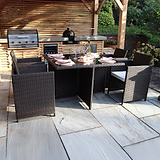 Vada 4 Seat Rattan Cube Set Brown from Roseland Furniture