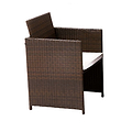 Vada 4 Seat Rattan Cube Set - Brown