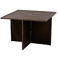Vada 4 Seat Rattan Cube Set - Brown