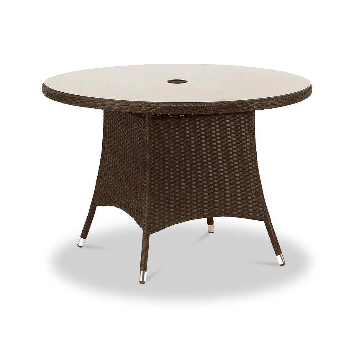 Vada 110cm 4 Seat Rattan Round Dining Table