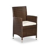 Vada 110cm 4 Seat Rattan Round Dining Chair