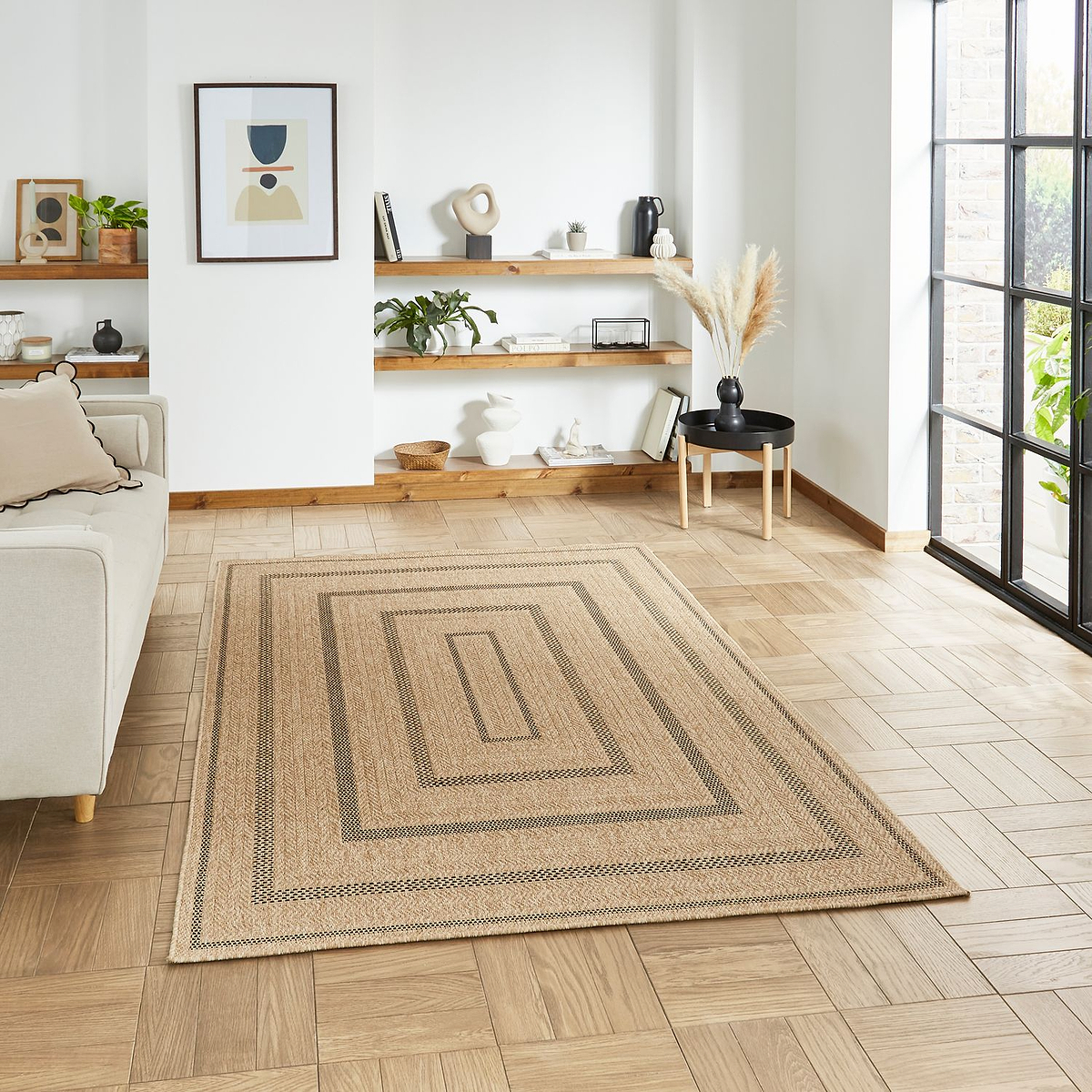 Brown Ramsay Jute Style Weather Resistant Indoor/Outdoor Rug from Roseland Furniture