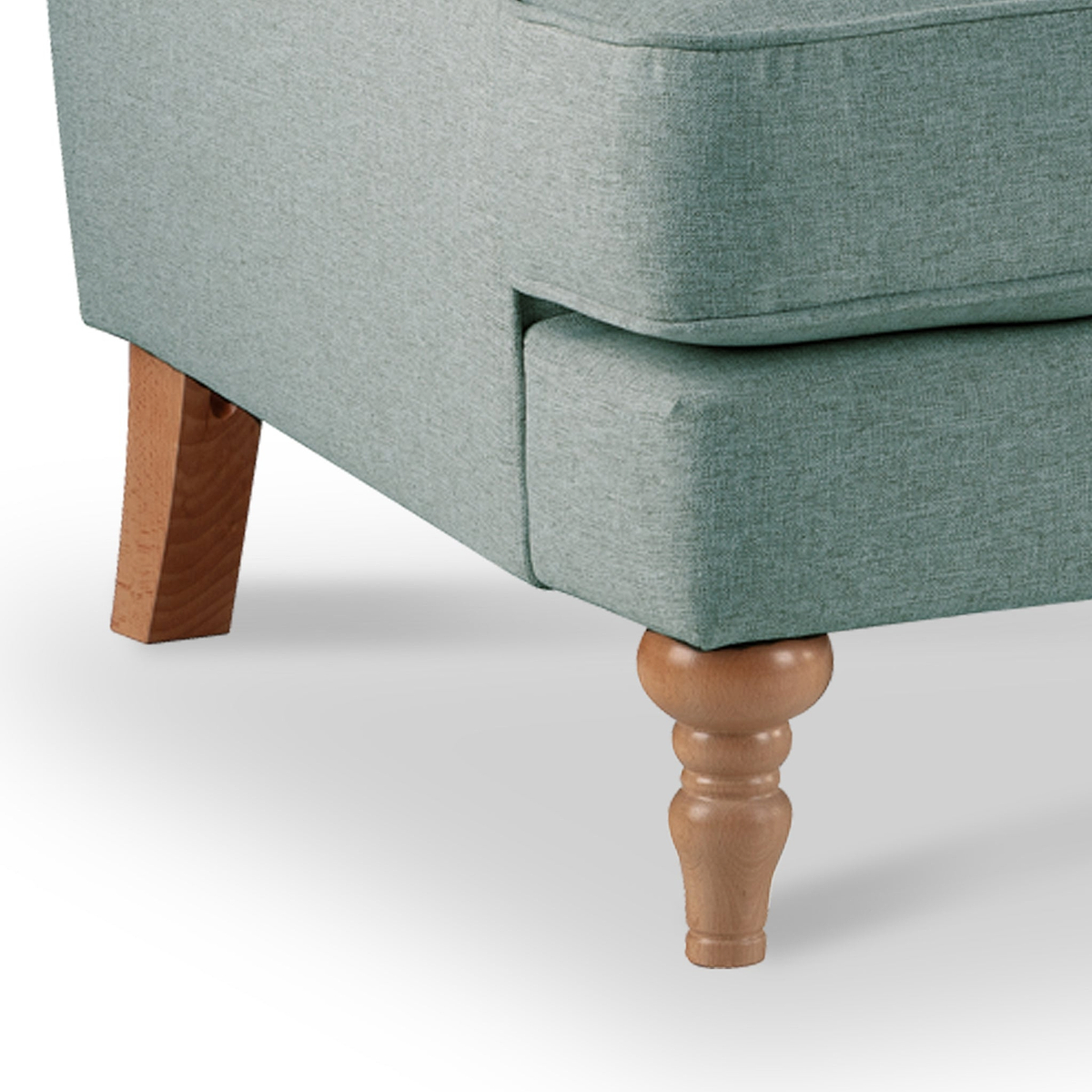 Norbury 4 Seater Sofa - Aqua Close Up From Roseland Furniture