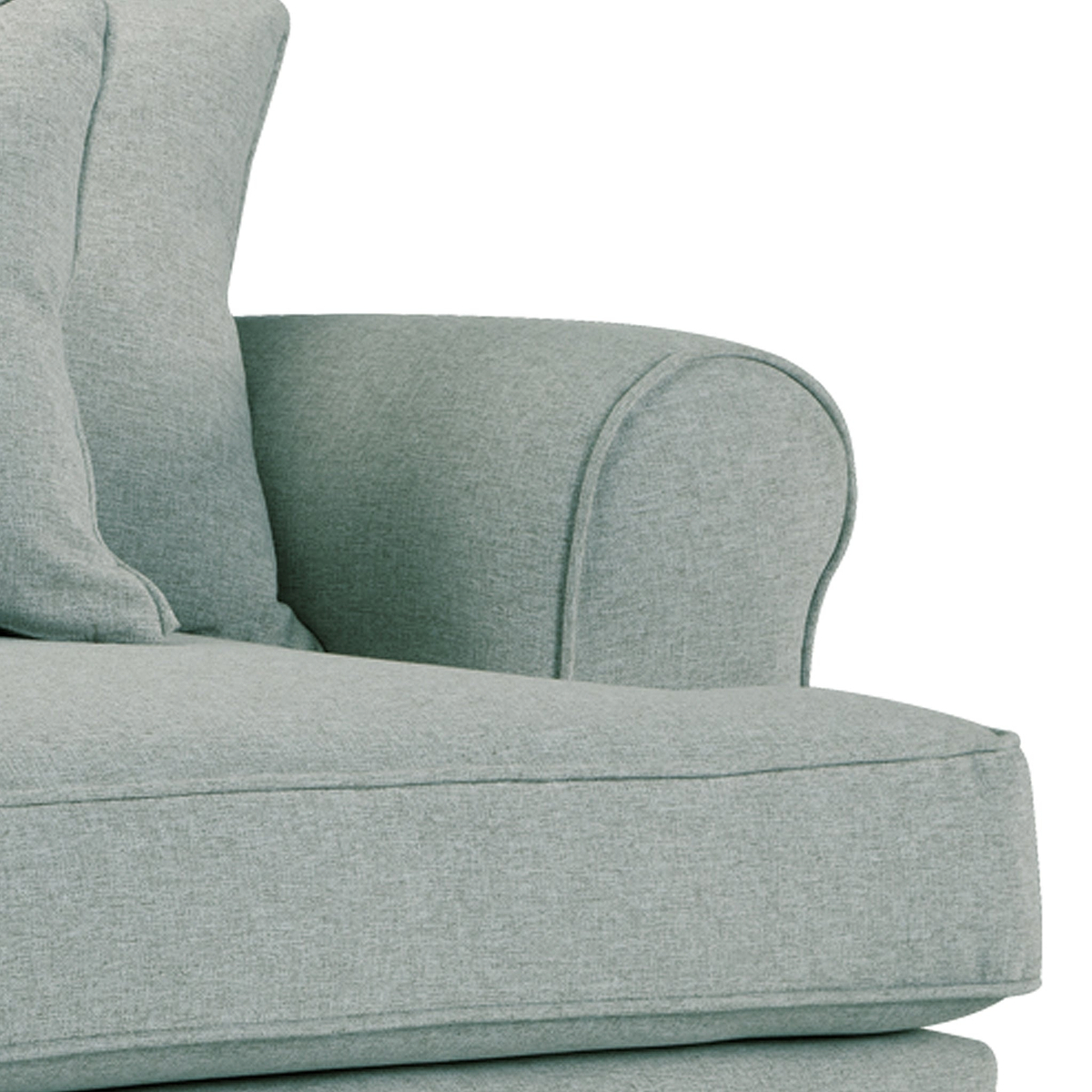 Norbury 4 Seater Sofa - Aqua Close Up From Roseland Furniture