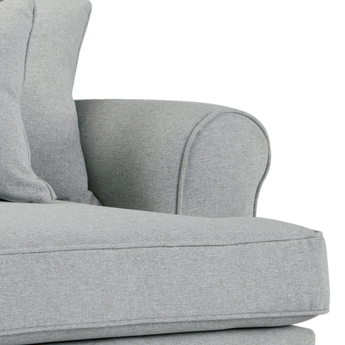 Norbury 4 Seater Sofa - Ashen Close Up From Roseland Furniture