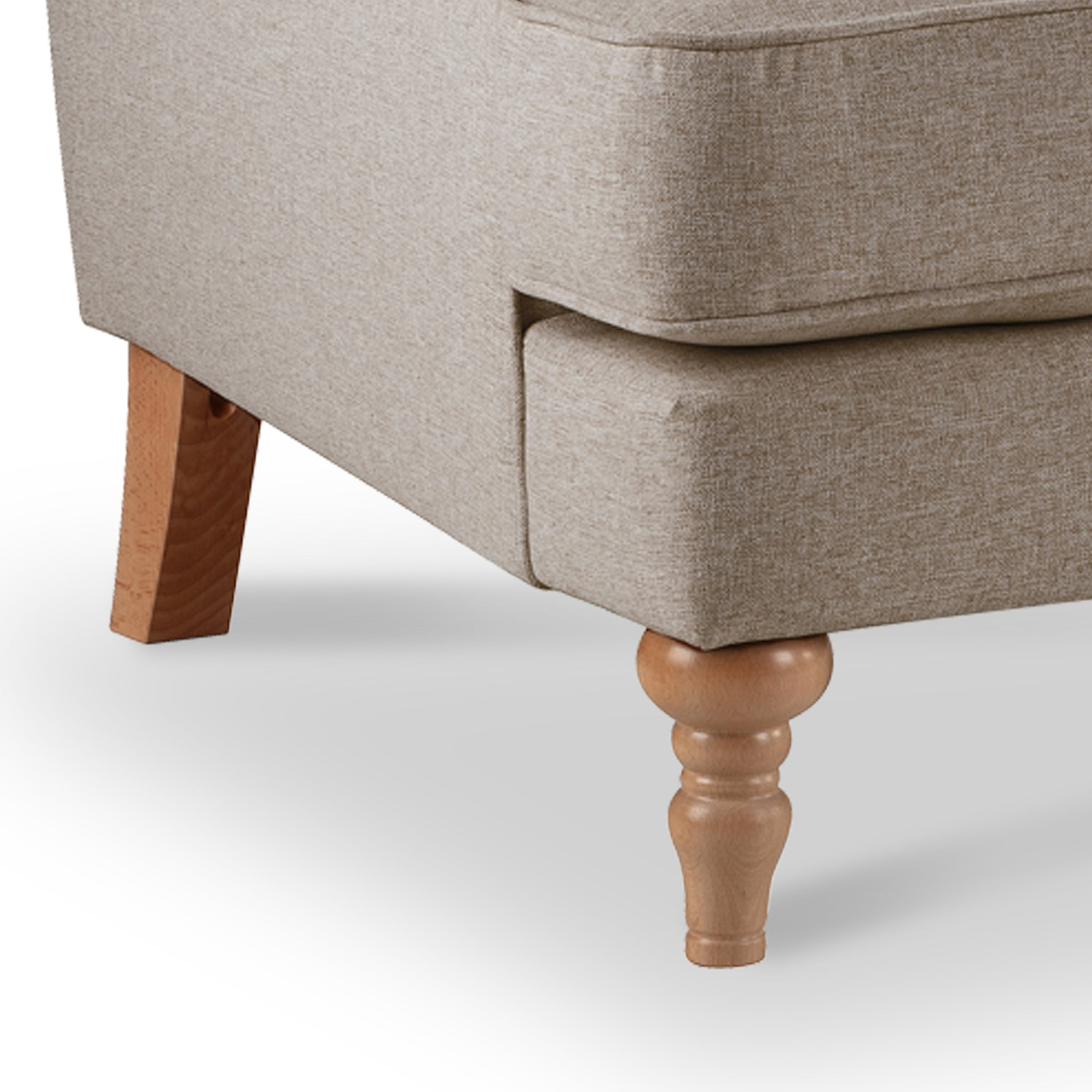 Norbury 4 Seater Sofa - Beige Close Up From Roseland Furniture