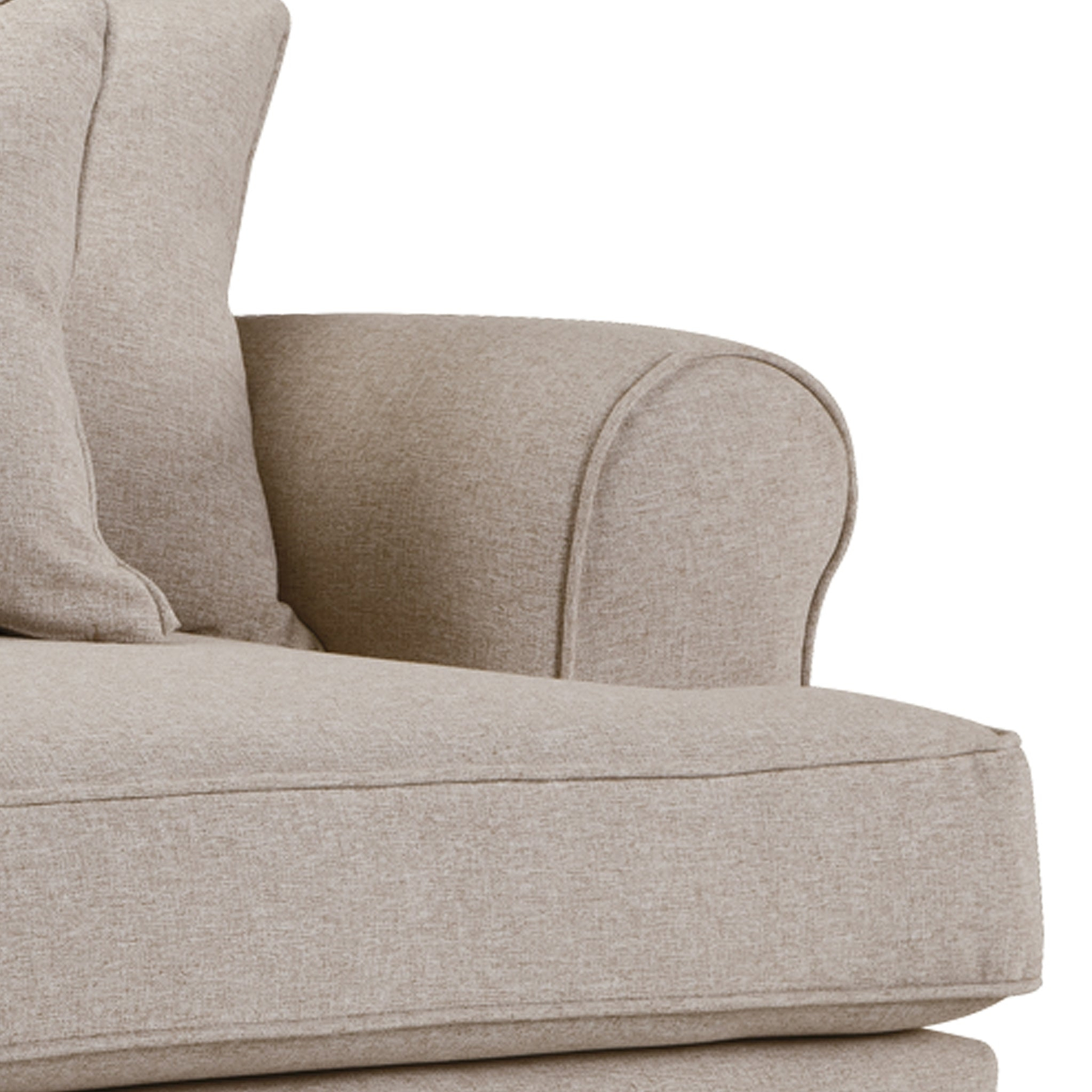 Norbury 4 Seater Sofa - Beige Close Up From Roseland Furniture