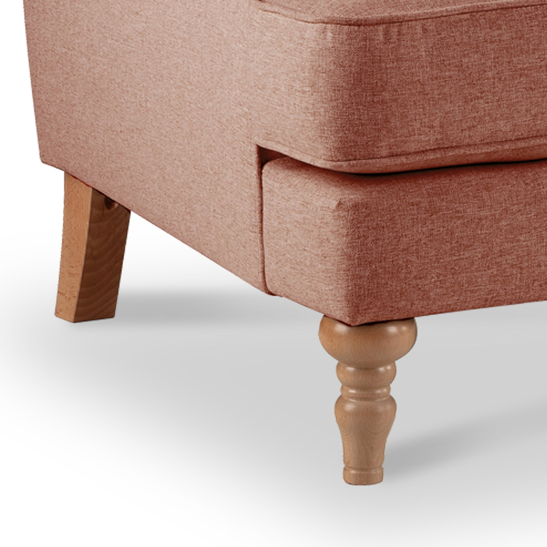 Norbury 4 Seater Sofa - Coral  Close Up From Roseland Furniture