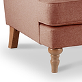 Norbury Snuggle Chair - Coral  Close Up From Roseland Furniture