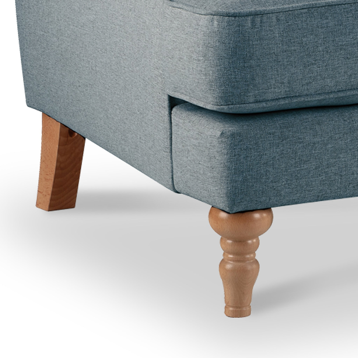 Norbury 4 Seater Sofa - Denim Close Up From Roseland Furniture