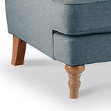 Norbury Snuggle Chair - Denim Close Up From Roseland Furniture