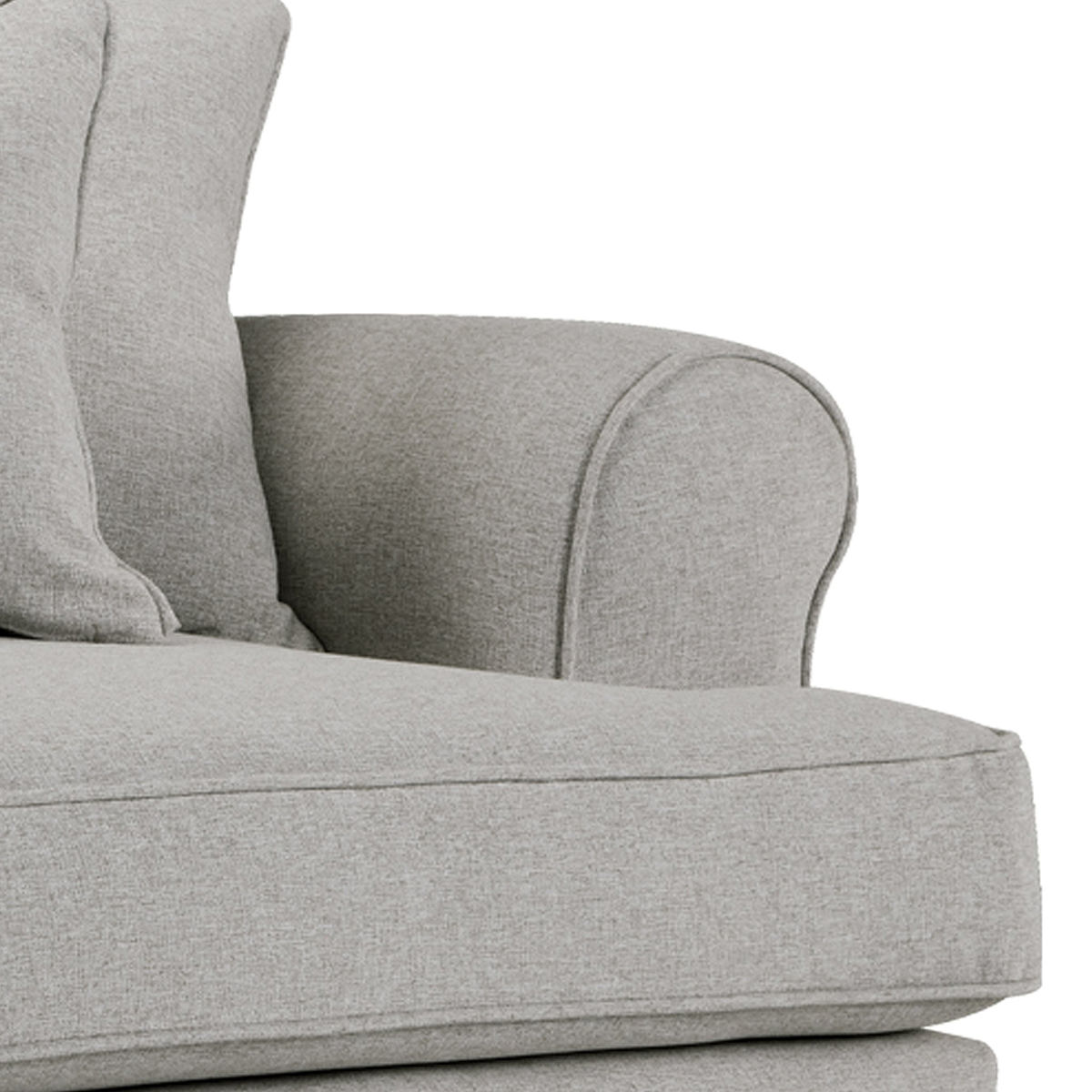 Norbury Snuggle Chair - Linen Close Up From Roseland Furniture