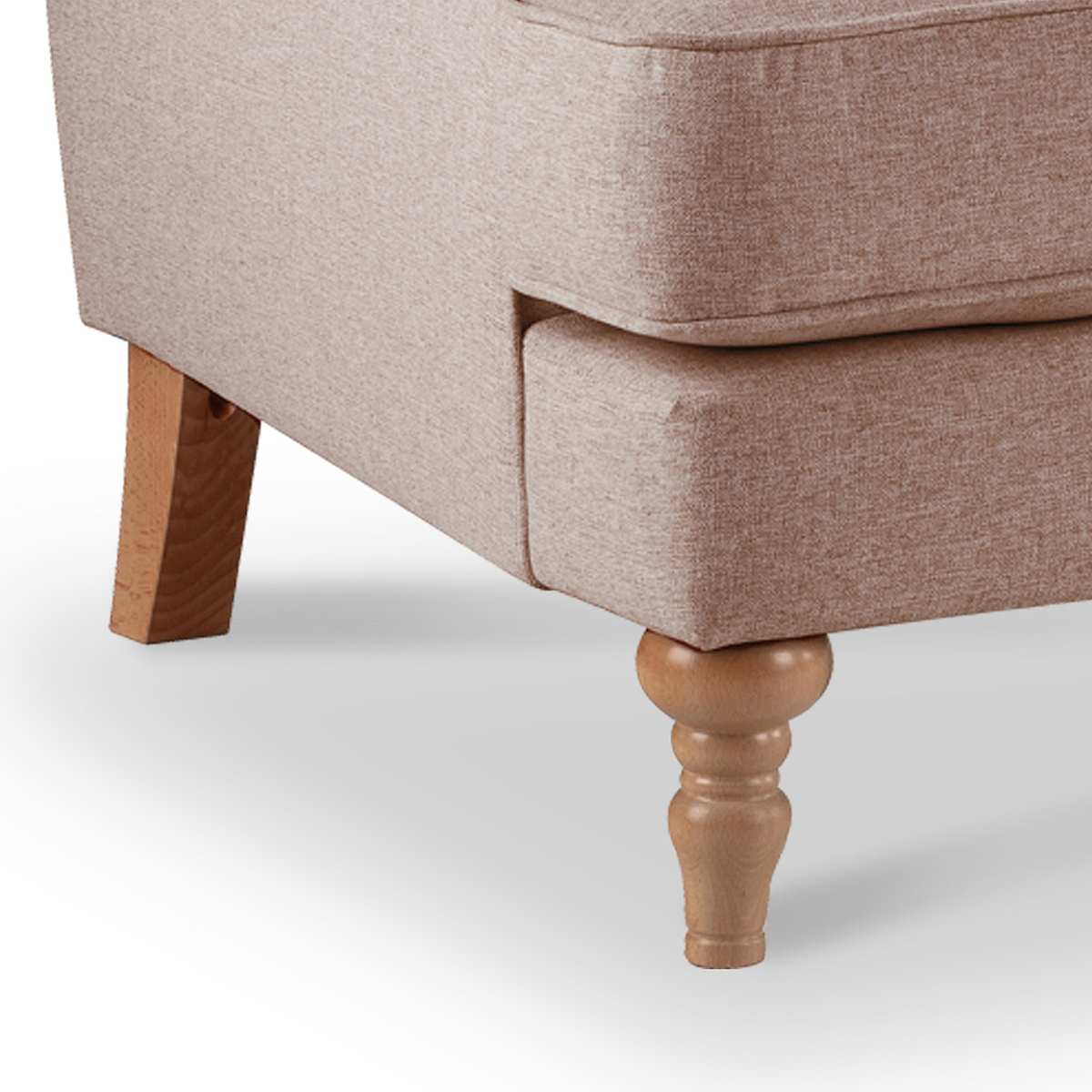 Norbury 4 Seater Sofa - Soft Pink Close Up From Roseland Furniture