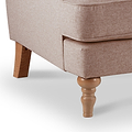 Norbury Snuggle Chair - Soft Pink Close Up From Roseland Furniture