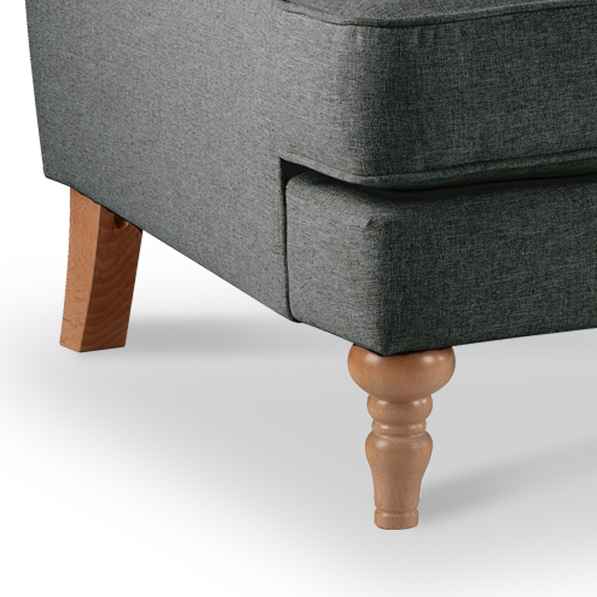 Norbury Snuggle Chair - Slate Close Up From Roseland Furniture