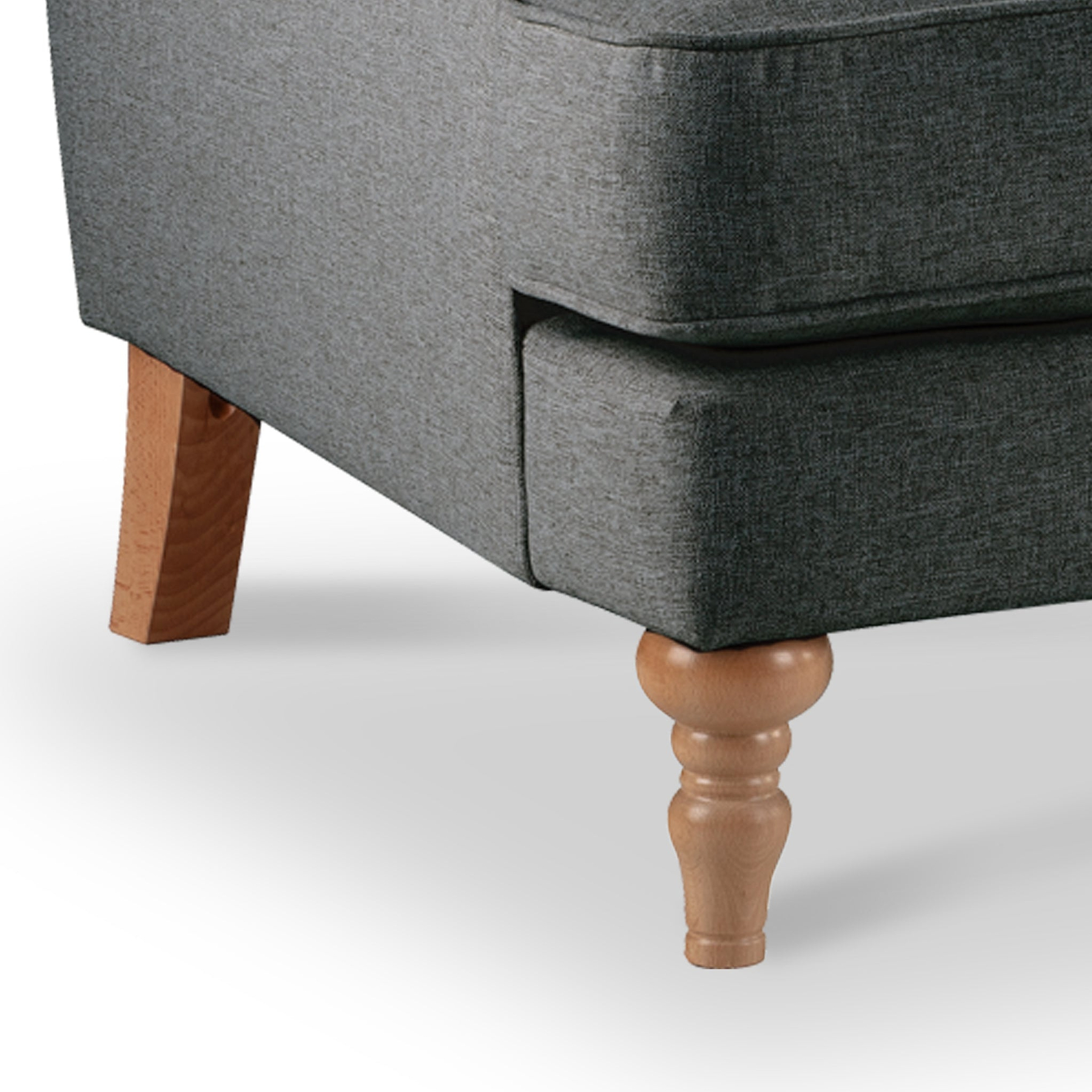 Norbury 4 Seater Sofa - Slate Close Up From Roseland Furniture