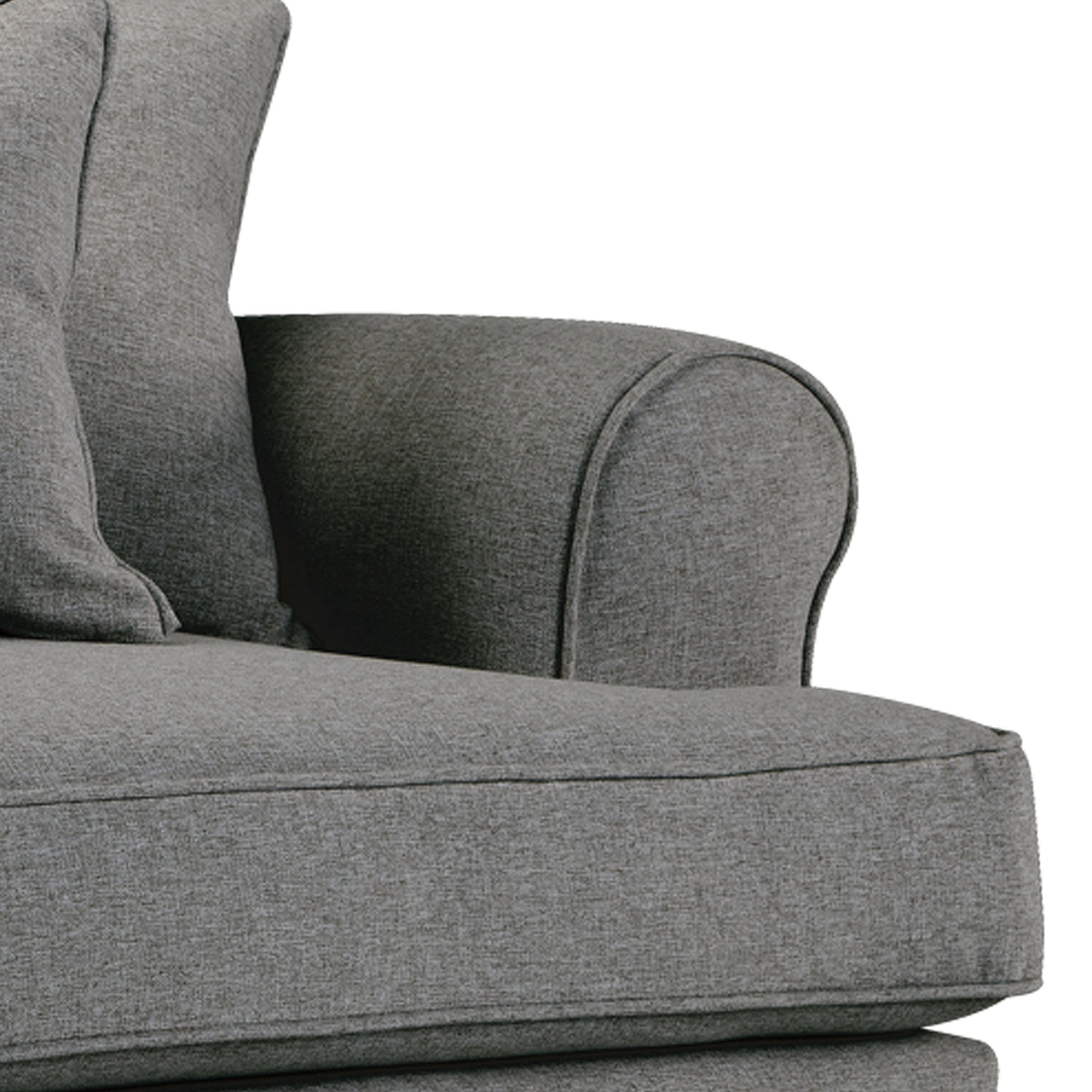 Norbury Snuggle Chair - Slate Close Up From Roseland Furniture