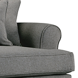 Norbury Snuggle Chair - Slate Close Up From Roseland Furniture