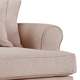Norbury 4 Seater Sofa - Soft Pink Close Up From Roseland Furniture