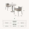 Olma 2 Seater Bistro Set from Roseland Furniture