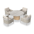 Olma 4 Seater Dining Table Armchairs from Roseland Furniture