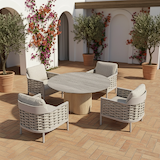Olma 4 Seater Dining Table Set & Chairs from Roseland Furniture