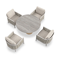 Olma 4 Seater Dining Table Armchairs from Roseland Furniture