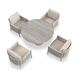 Olma 4 Seater Dining Table Armchairs from Roseland Furniture