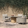 Olma 4 Seater Dining Table Armchairs from Roseland Furniture