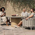 Olma 4 Seater Dining Table Armchairs from Roseland Furniture