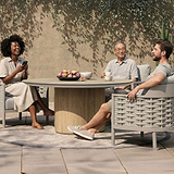 Olma 4 Seater Dining Table Armchairs from Roseland Furniture