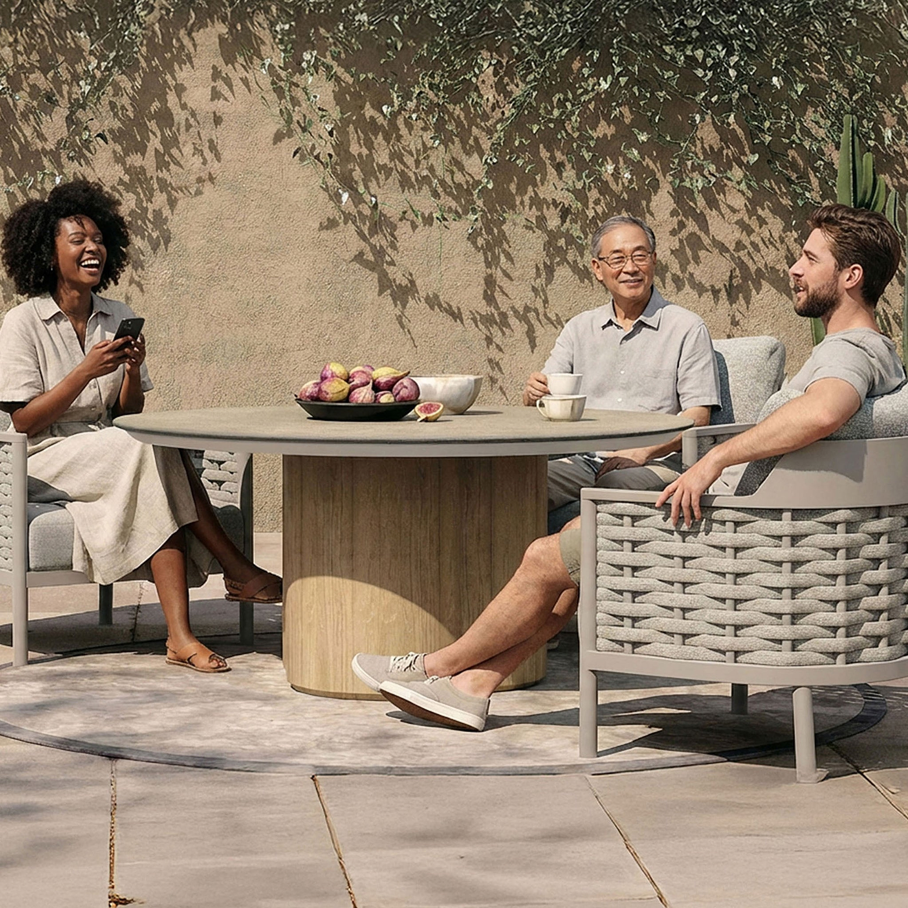 Olma 4 Seater Dining Table Armchairs from Roseland Furniture
