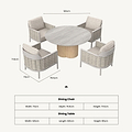 Olma 4 Seater Dining Table Armchairs from Roseland Furniture
