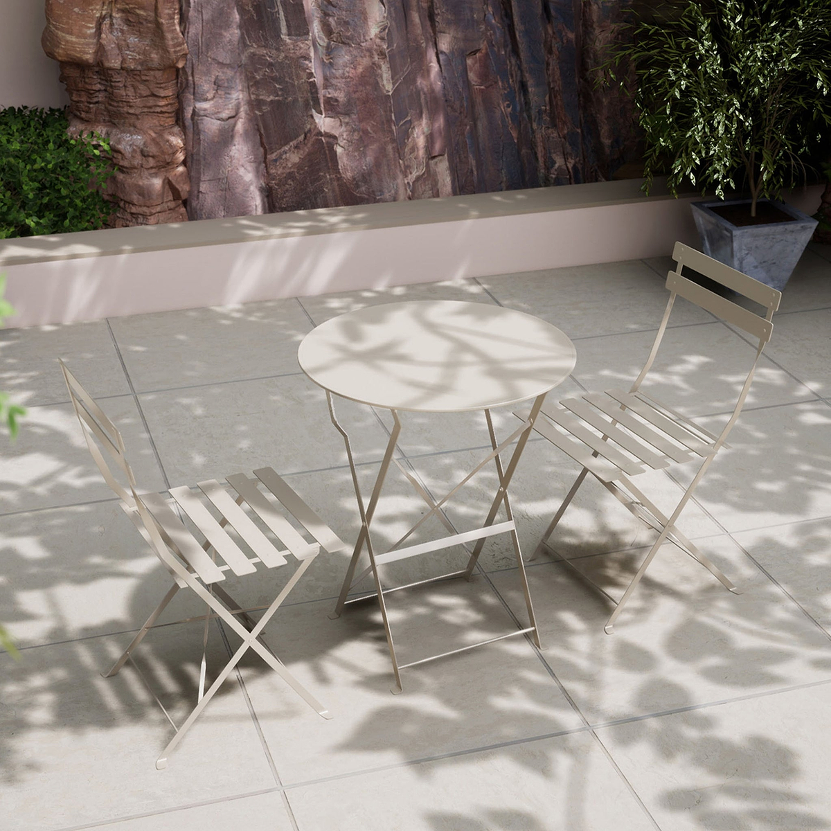 Padstow 60cm Bistro Set Cashmere from Roseland Furniture